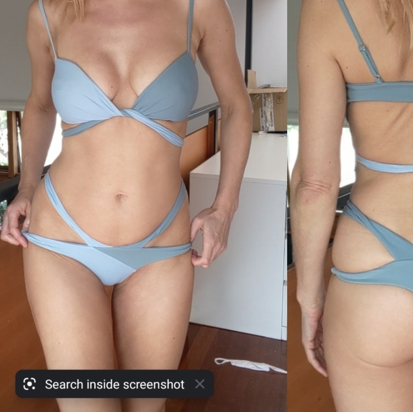 andi bagus duah 2 tone cut out powder blue steel bikini s - Picture 7 of 7